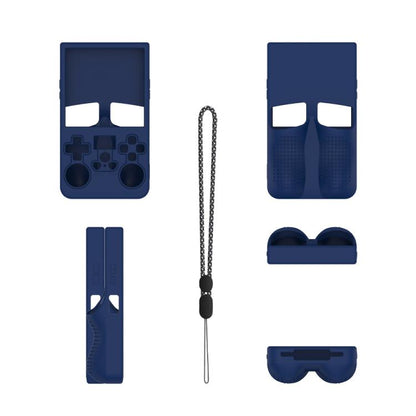 For R36 MAX Handheld Game Consoles Dustproof Silicone Protective Cover(Blue) by bashfashion