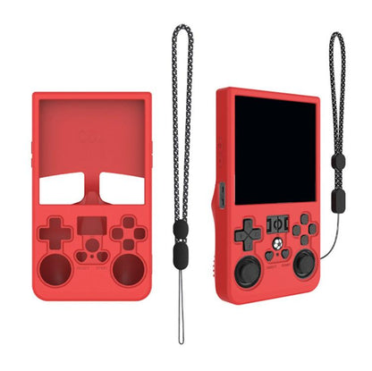 For R36 MAX Handheld Game Consoles Dustproof Silicone Protective Cover(Red) by bashfashion