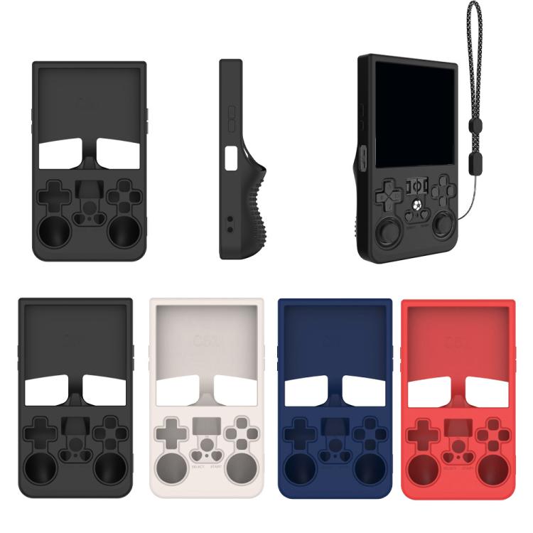 For R36 MAX Handheld Game Consoles Dustproof Silicone Protective Cover(Red) by bashfashion