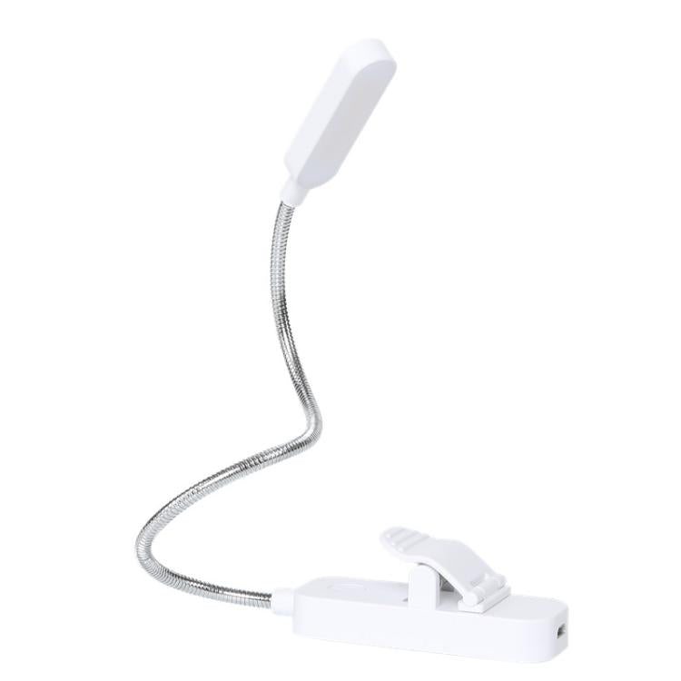 Hose Clip Book Light Night Reading Lamp Adjustable Brightness USB Rechargeable Book Clip Lights(8LED Long Strip Type-White) by bashfashion