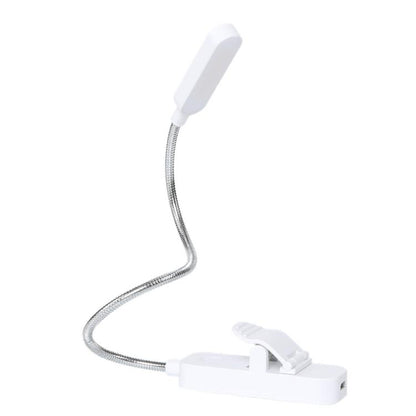 Hose Clip Book Light Night Reading Lamp Adjustable Brightness USB Rechargeable Book Clip Lights(8LED Long Strip Type-White) by bashfashion