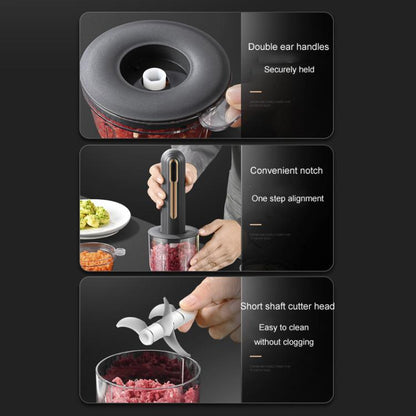Small Baby Food Processor Kitchen Multifunction Cordless Electrical Meat Grinder(Black) by bashfashion