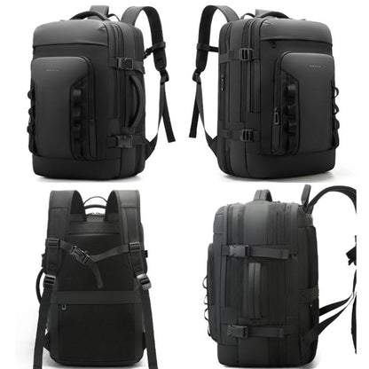 BANGE BG-3055 Men Large Capacity Shoulder Bag Expanded Capacity Business Travel Backpack(Black) by BANGE