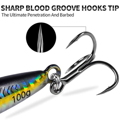 14G PROBEROS LF153 3D Fast Twitch Sea Fishing Road Runner Lure Long Casting Quick Sinking False Bait(C) by PROBEROS