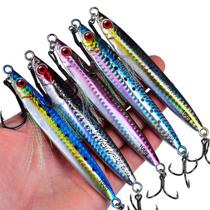 60G PROBEROS LF153 3D Fast Twitch Sea Fishing Road Runner Lure Long Casting Quick Sinking False Bait(C) by PROBEROS