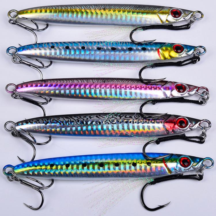 80G PROBEROS LF153 3D Fast Twitch Sea Fishing Road Runner Lure Long Casting Quick Sinking False Bait(B) by PROBEROS