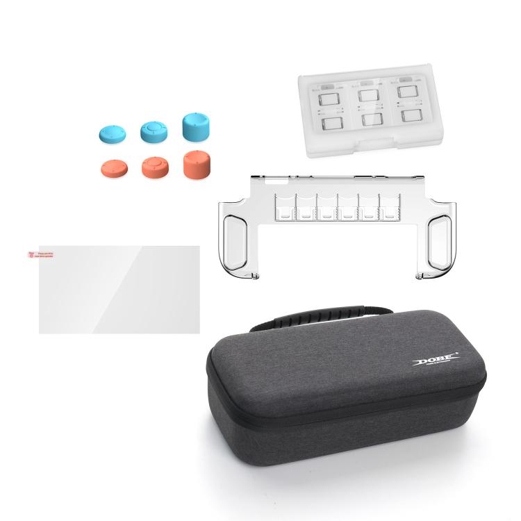 DOBE TNS-5112 For Switch 2 10 In 1 Host Storage Bag+Crystal Case+Tempered Film+Rocker Caps Drop Protection Set by DOBE