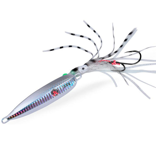 40G PROBEROS LF159 Luminous Bearded Squid Hook Slow Cranking Road Runner Iron Plate Bionic False Bait(E) by PROBEROS