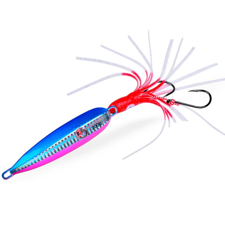 100G PROBEROS LF159 Luminous Bearded Squid Hook Slow Cranking Road Runner Iron Plate Bionic False Bait(D) by PROBEROS
