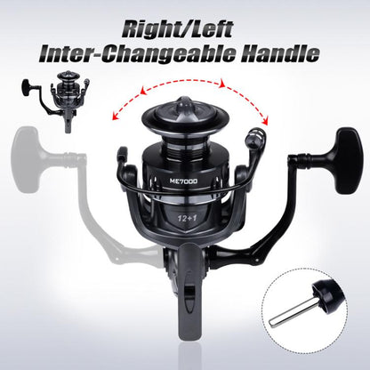 PROBEROS ME5000 LUYA Spinning Reel Sea Long Casting CNC Metal Swing Arm Fishing Reel by PROBEROS