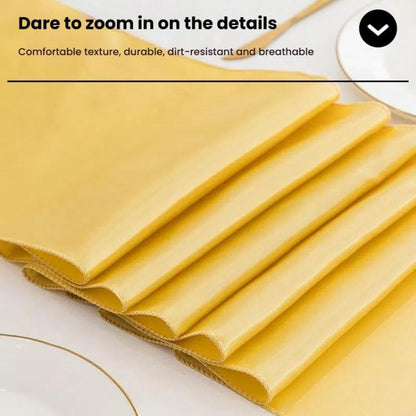 29x275cm Hotel Wedding Tablecloth Decorative Polyester Sateen Coffee Table Runner Sateen Desk Flag(Gold) by bashfashion