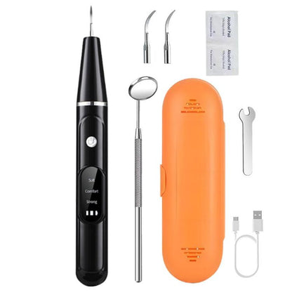 Pet Ultrasonic Teeth Cleaner Dog Tooth Brushing Kit Plaque Tartar Remover Dental Care Tool, Spec: With Gift Box Oral Mirror (Black) by bashfashion