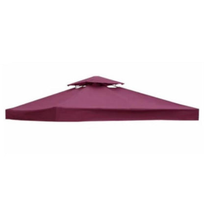 3x3m Garden Gazebo Top Cover Canopy Replacement Top Patio Roof Awning for Outdoor Terrace, Garden Tent, Pergola(Wine Red) by bashfashion