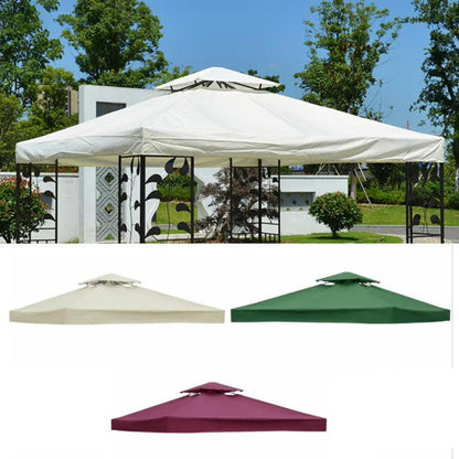 3x3m Garden Gazebo Top Cover Canopy Replacement Top Patio Roof Awning for Outdoor Terrace, Garden Tent, Pergola(Wine Red) by bashfashion