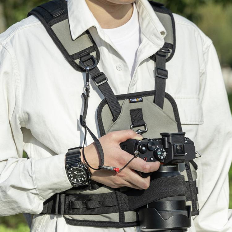 Cwatcun D182 Camera Strap Vest Outdoor Stress Relief DSLR Camera Quick Release Vest by Cwatcun