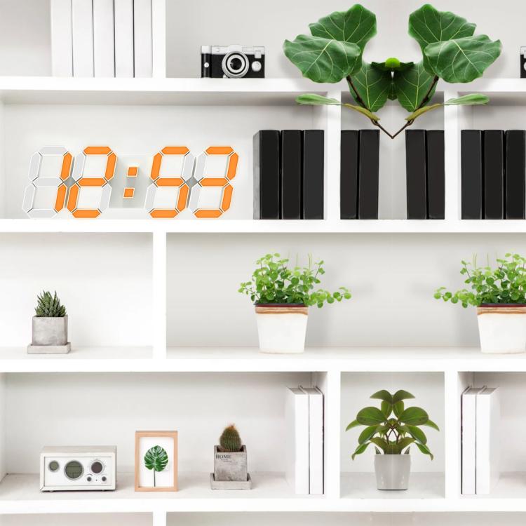 APP Remote Control 3D Led Wall Digital Color Clock Alarm /Date/Temp Display Wall & Table Clock 22.5 x 9.4 x 2.2cm by bashfashion