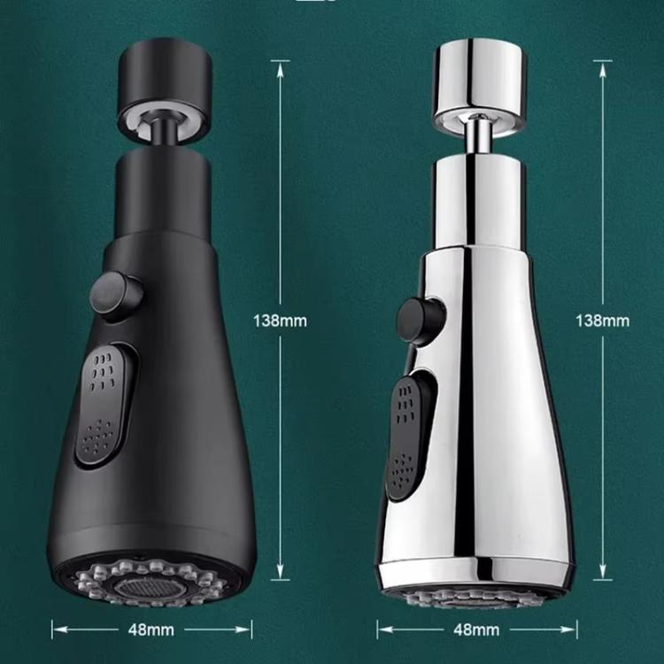 Kitchen Universal Faucet Extender Sink Connector Spout Swivel Faucet Splash Guard(Silver) by bashfashion