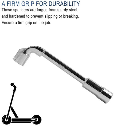 X1665 For INOKIM OXO OX Electrical Scooter 19mm L-Shaped Open-End Socket Wrench For Fixing The Motor Nut by bashfashion