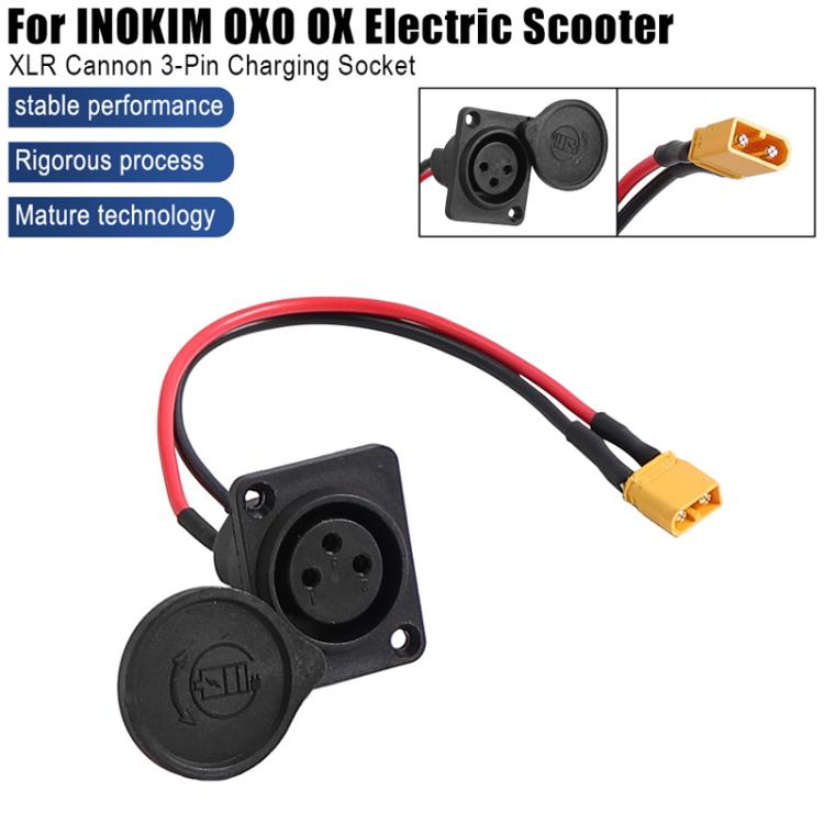 X1673 For INOKIM OXO OX Electrical Scooter Power Port XLR Cannon 3-Pin Charging Socket by bashfashion