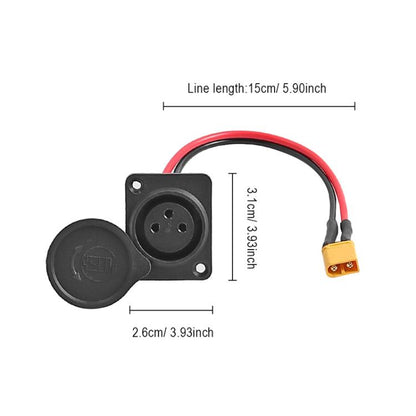 X1673 For INOKIM OXO OX Electrical Scooter Power Port XLR Cannon 3-Pin Charging Socket by bashfashion