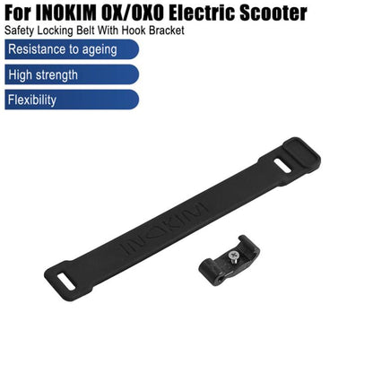 X1659 For INOKIM OXO OX Electrical Scooter Safety Locking Strap With Hook Bracket Wrappable Foldable Rubber Strap by bashfashion