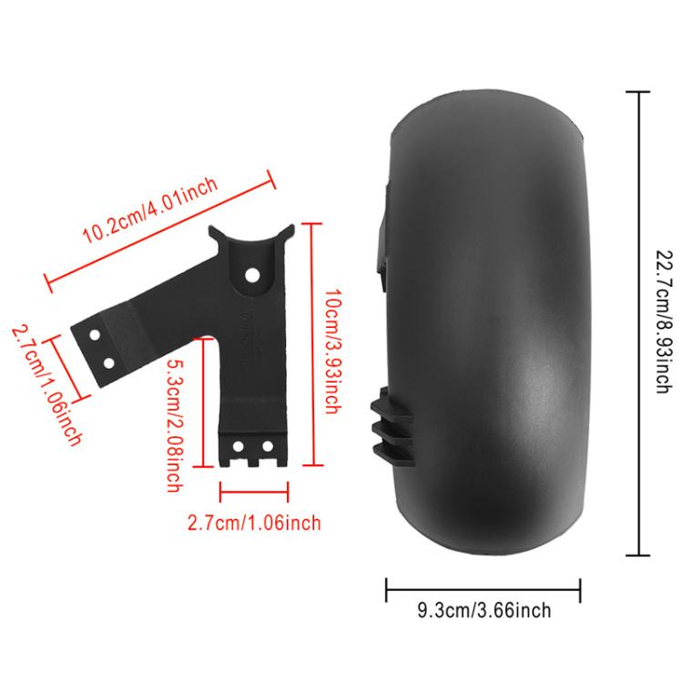 X1433 For INOKIM OXO OX Electrical Scooter Rear Mudguard Set by bashfashion