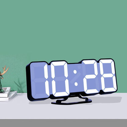 RGB Color Changing 3D Digital Clock With Voice Control, Adjustable Brightness, Temperature Display & Remote, Spec: Ordinary Black by bashfashion