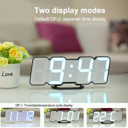 RGB Color Changing 3D Digital Clock With Voice Control, Adjustable Brightness, Temperature Display & Remote, Spec: Ordinary Black by bashfashion
