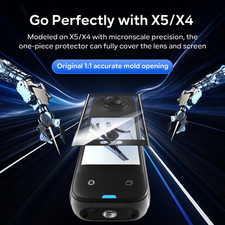 For Insta360 X5 / X4 aMagisn Tempered Glass Screen Protector Anti-Scratch 9H Hardness(1 Pack) by aMagisn