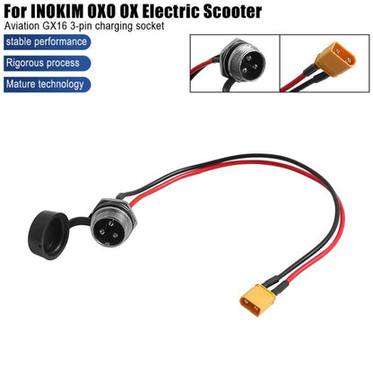 X1671 For INOKIM OXO OX Electrical Scooter Power Port Components GX16 3-Pin Aviation Header Charging Socket by bashfashion