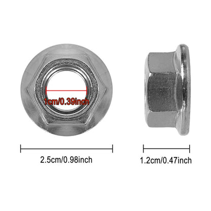 2xX1398 For INOKIM OXO OX Electrical Scooter Universal M12 Iron Flange Nut With Teeth For Fixing Motor Shaft by bashfashion