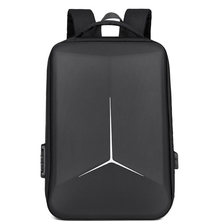 15.6-16.6 Inch Hard Shell Laptop Backpack with USB+Type-C Charging Ports Unisex Anti-Theft Business Travel Bag Airbag Black by bashfashion