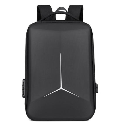 15.6-16.6 Inch Hard Shell Laptop Backpack with USB+Type-C Charging Ports Unisex Anti-Theft Business Travel Bag Airbag Black by bashfashion