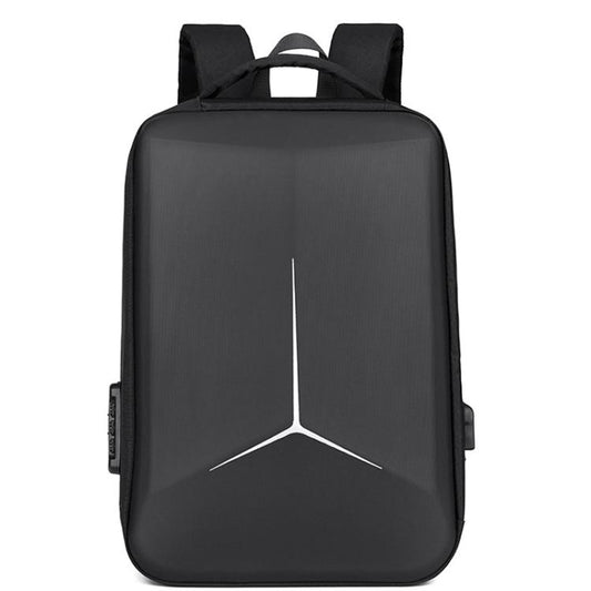 15.6-16.6 Inch Hard Shell Laptop Backpack with USB+Type-C Charging Ports Unisex Anti-Theft Business Travel Bag Airbag Black by bashfashion