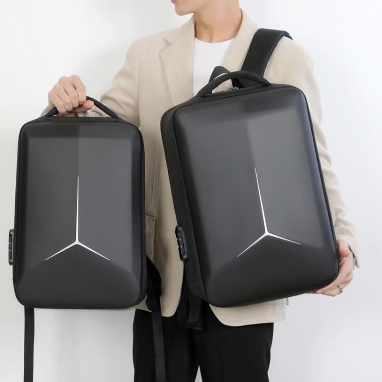 15.6-16.6 Inch Hard Shell Laptop Backpack with USB+Type-C Charging Ports Unisex Anti-Theft Business Travel Bag Black by bashfashion