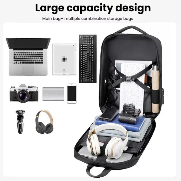 15.6-16.6 Inch Hard Shell Laptop Backpack with USB+Type-C Charging Ports Unisex Anti-Theft Business Travel Bag Blue by bashfashion