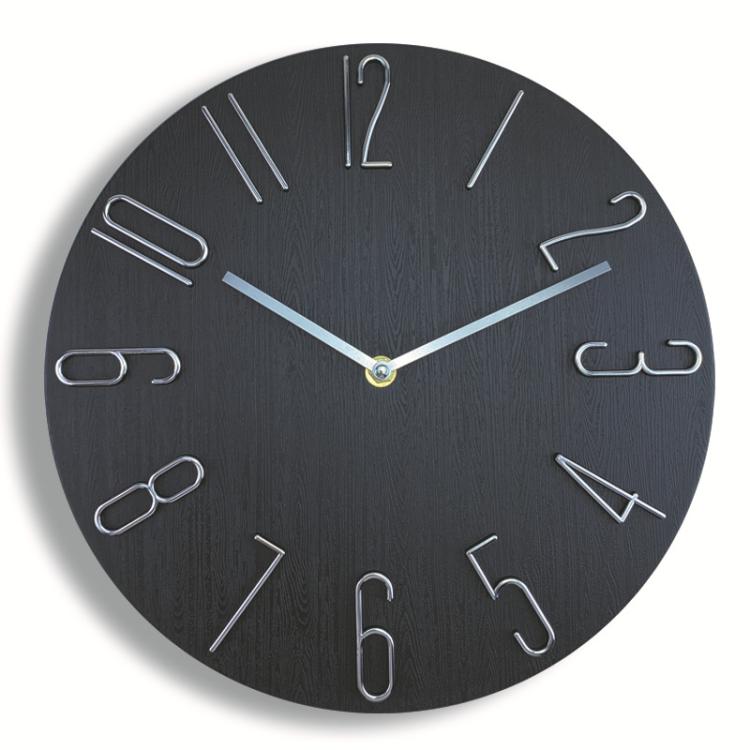 12 Inch Frameless Minimalist Wall Clock Silent Modern Quartz Clock for Living Room, Bedroom, Kitchen, Color: Black by bashfashion