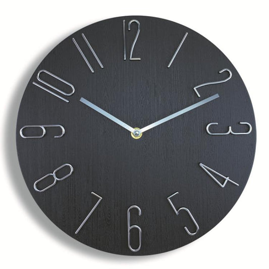 12 Inch Frameless Minimalist Wall Clock Silent Modern Quartz Clock for Living Room, Bedroom, Kitchen, Color: Black by bashfashion