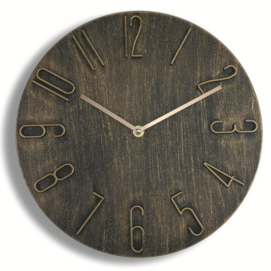 12 Inch Frameless Minimalist Wall Clock Silent Modern Quartz Clock for Living Room, Bedroom, Kitchen, Color: Gold Bronze by bashfashion