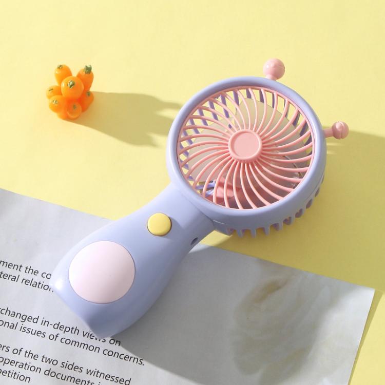 Cute Small Snail Handheld USB Rechargeable Fan Portable Mini Compact Pocket Fan(Purple) by bashfashion