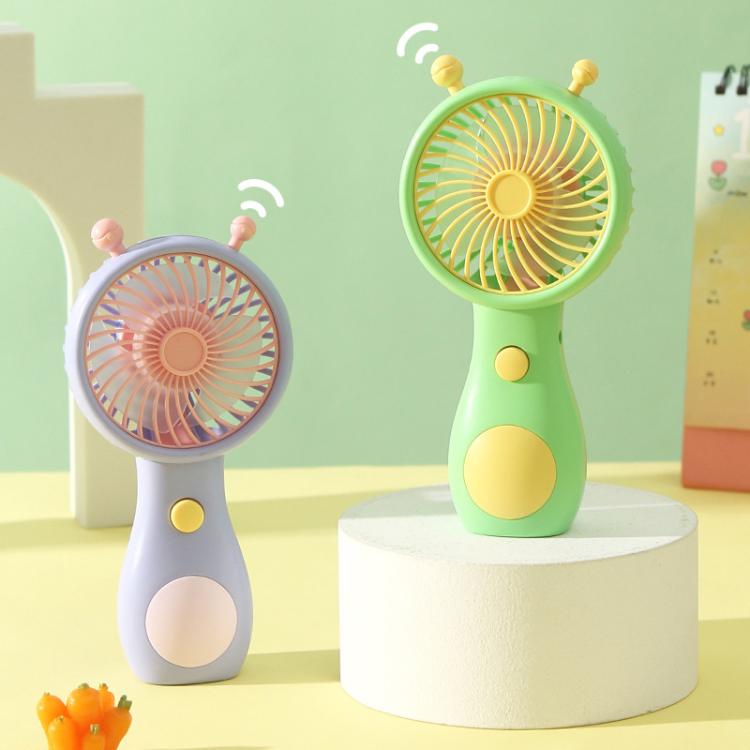 Cute Small Snail Handheld USB Rechargeable Fan Portable Mini Compact Pocket Fan(Blue) by bashfashion
