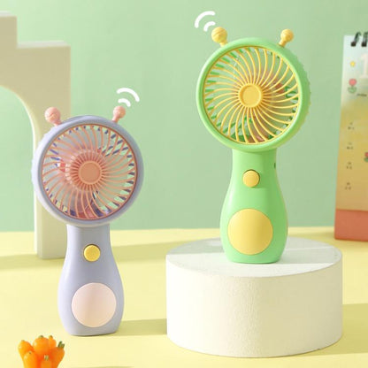 Cute Small Snail Handheld USB Rechargeable Fan Portable Mini Compact Pocket Fan(Green) by bashfashion