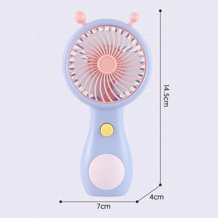 Cute Small Snail Handheld USB Rechargeable Fan Portable Mini Compact Pocket Fan(Blue) by bashfashion