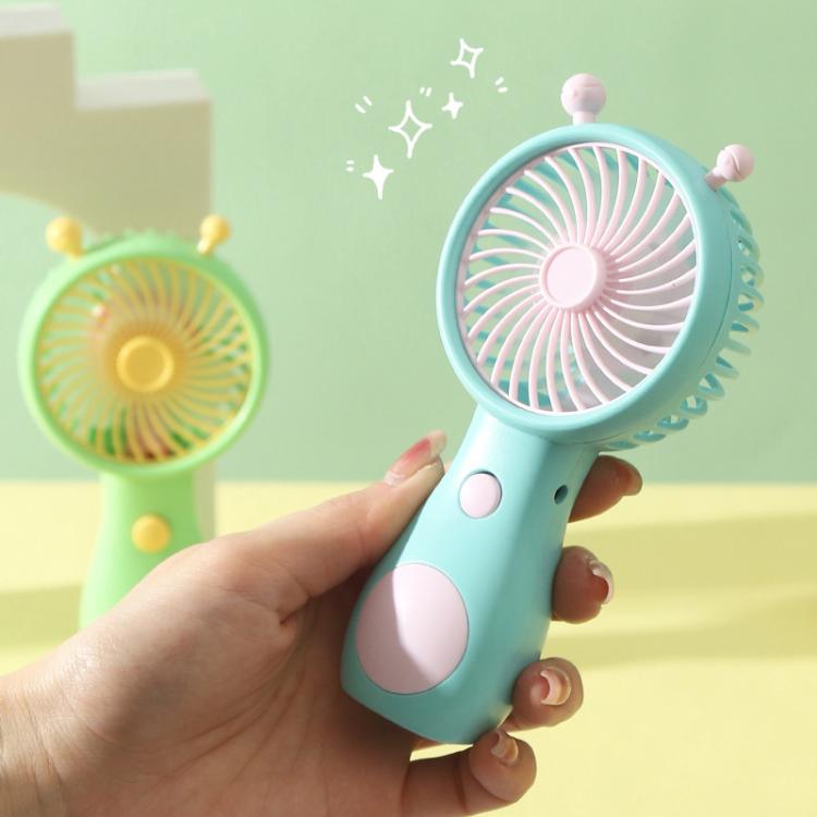 Cute Small Snail Handheld USB Rechargeable Fan Portable Mini Compact Pocket Fan(Green) by bashfashion