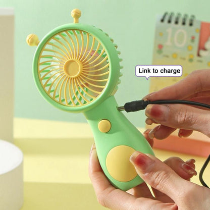 Cute Small Snail Handheld USB Rechargeable Fan Portable Mini Compact Pocket Fan(Purple) by bashfashion