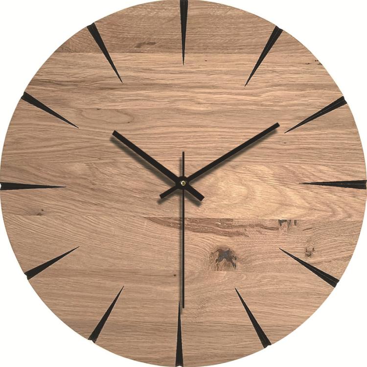 12-inch Imitation Wood Grain Texture Decorative Wall Clock Silent Quartz Clock Holiday Gift HR-CMW13 by bashfashion