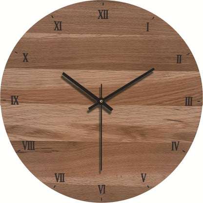 12-inch Imitation Wood Grain Texture Decorative Wall Clock Silent Quartz Clock Holiday Gift HR-CMW16 by bashfashion