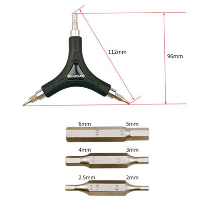 BIKERSAY Bicycle Multi-Function Triangular Hexagonal Y-Type Wrench(BT060) by BIKERSAY