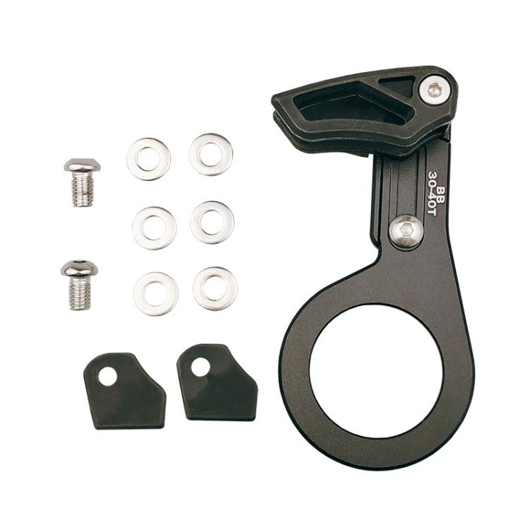 Bicycle Front Derailleur Single-Plate Positive Negative Tooth Chain Guide, Color: BB Center Shaft Model Black by BIKERSAY