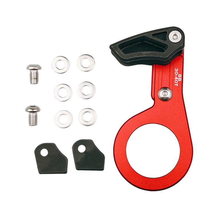 Bicycle Front Derailleur Single-Plate Positive Negative Tooth Chain Guide, Color: BB Center Shaft Model Red by BIKERSAY